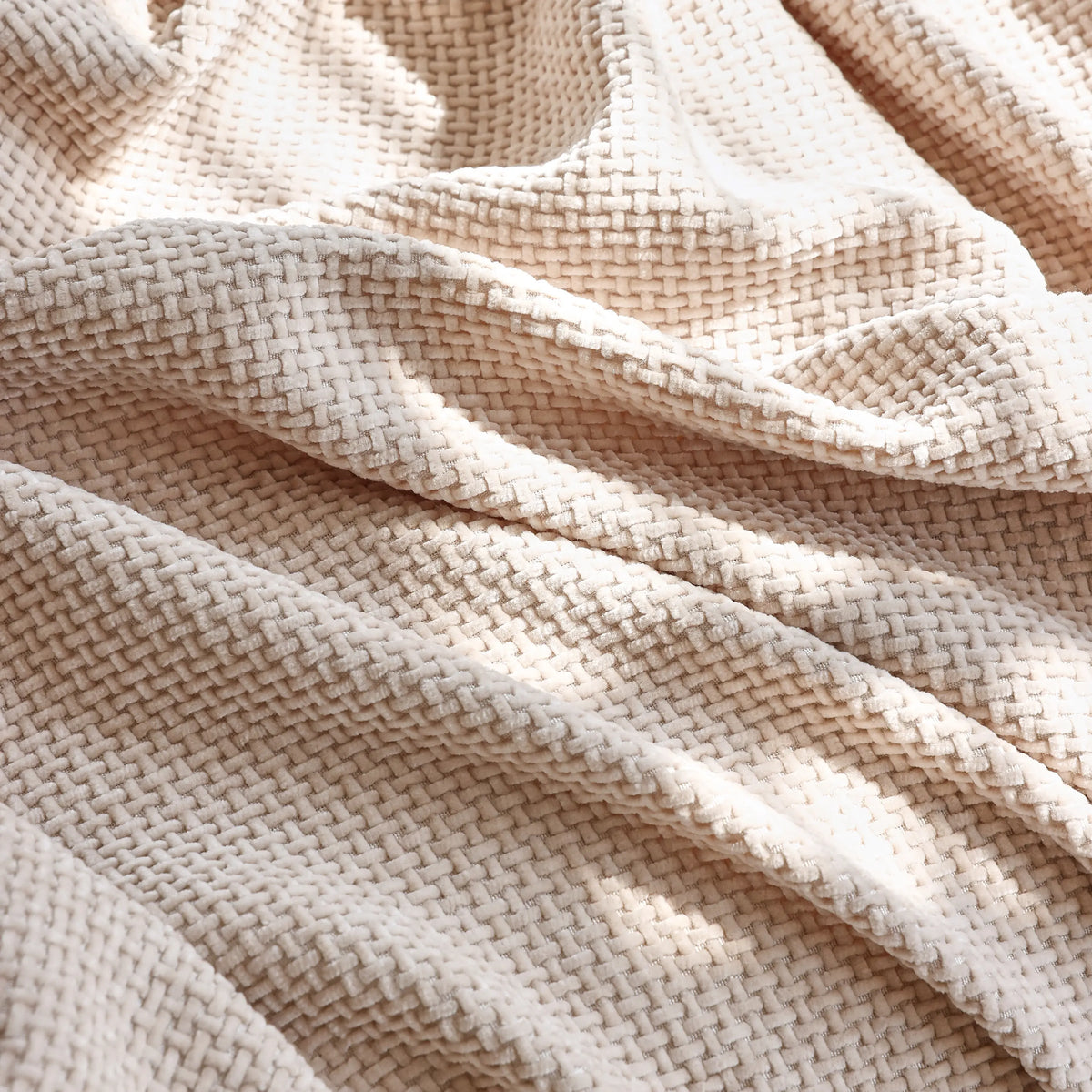 Chenille Thickened Solid Couch Blanket Throws, Reversible Couch Covers for Sectional Couches