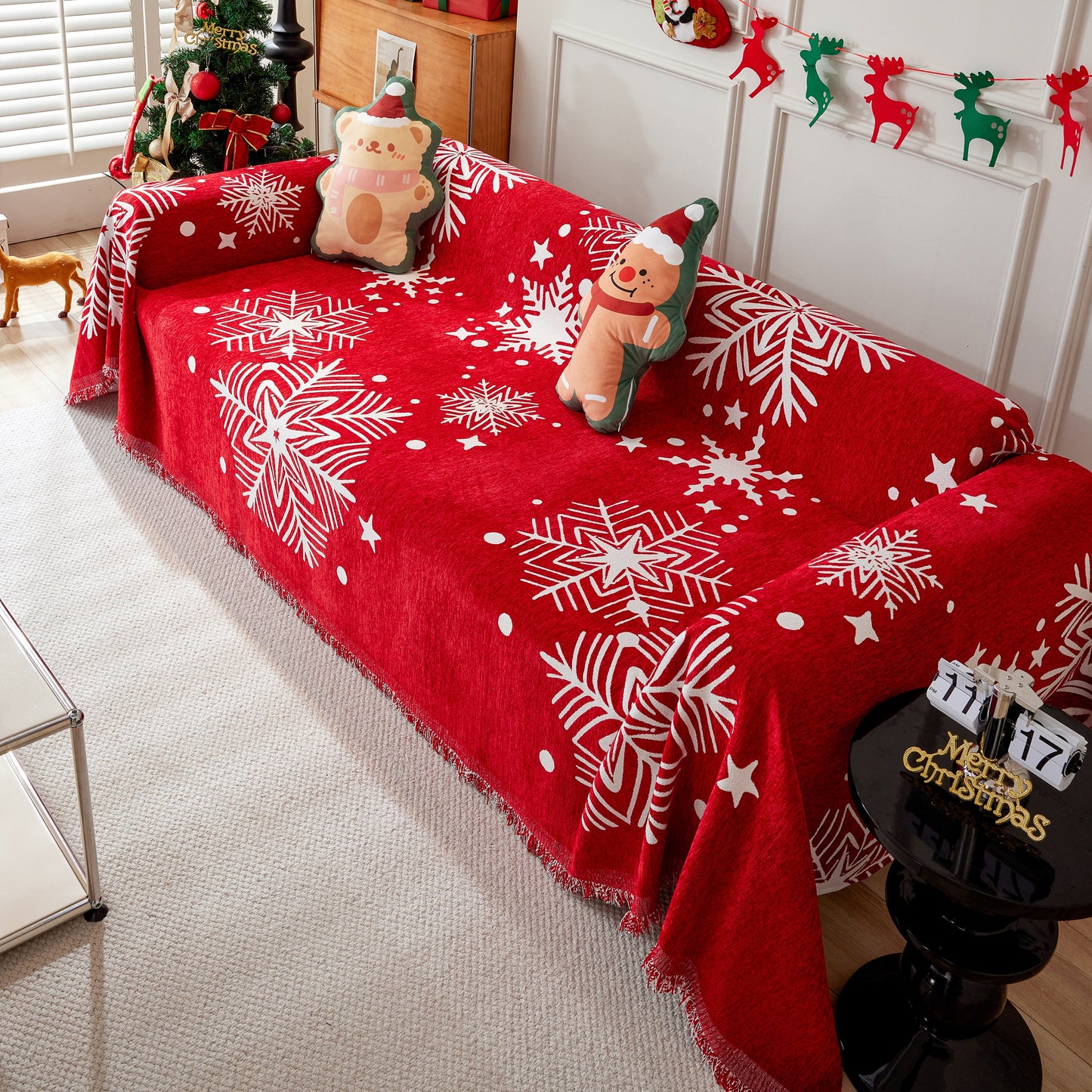 Cozy Chenille Couch Cover Blanket, Non Slip Sofa Cover, Furniture Covers for Pets