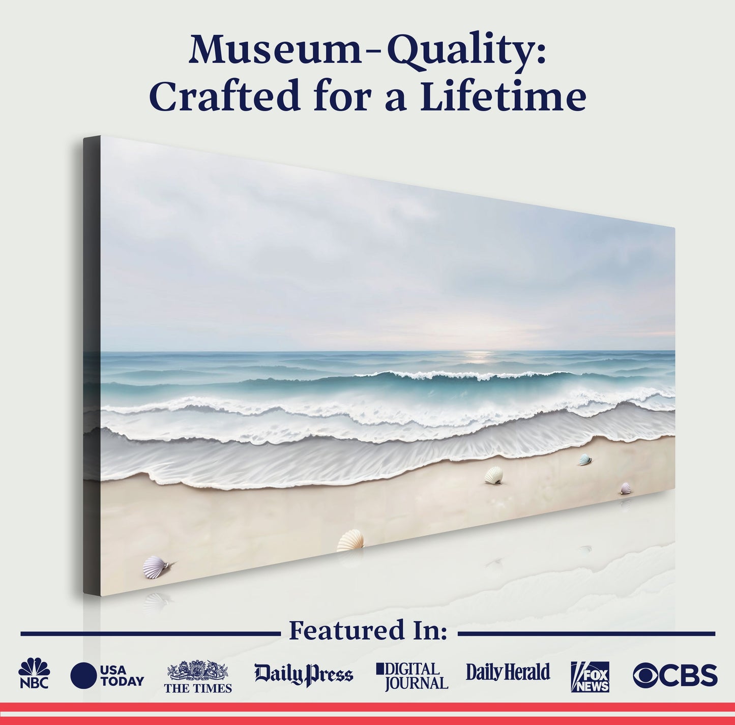 Serene Ocean Wave Coastal Wall Art III