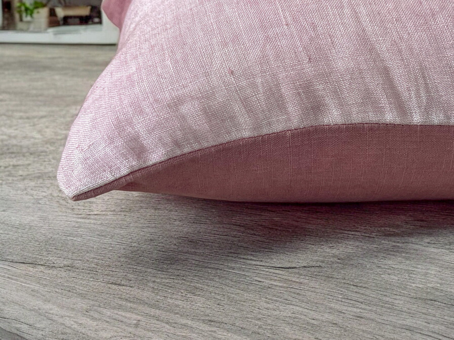 Linen Lumbar Ombre Throw Pillow