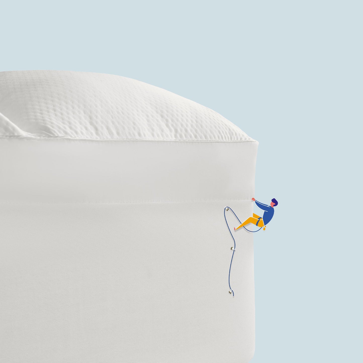 Extra Fluffy Mattress Pad Deep Pockets White