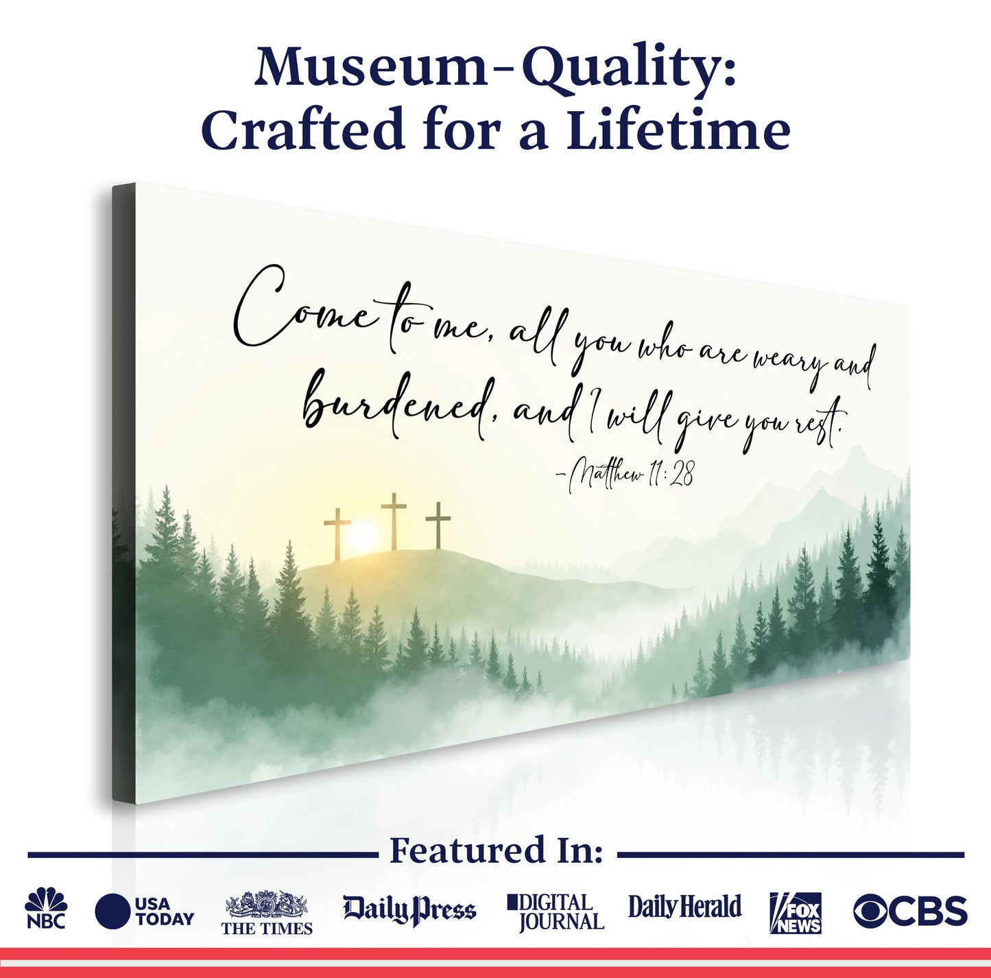 Come To Me - Matthew 11:28 Faith Sign