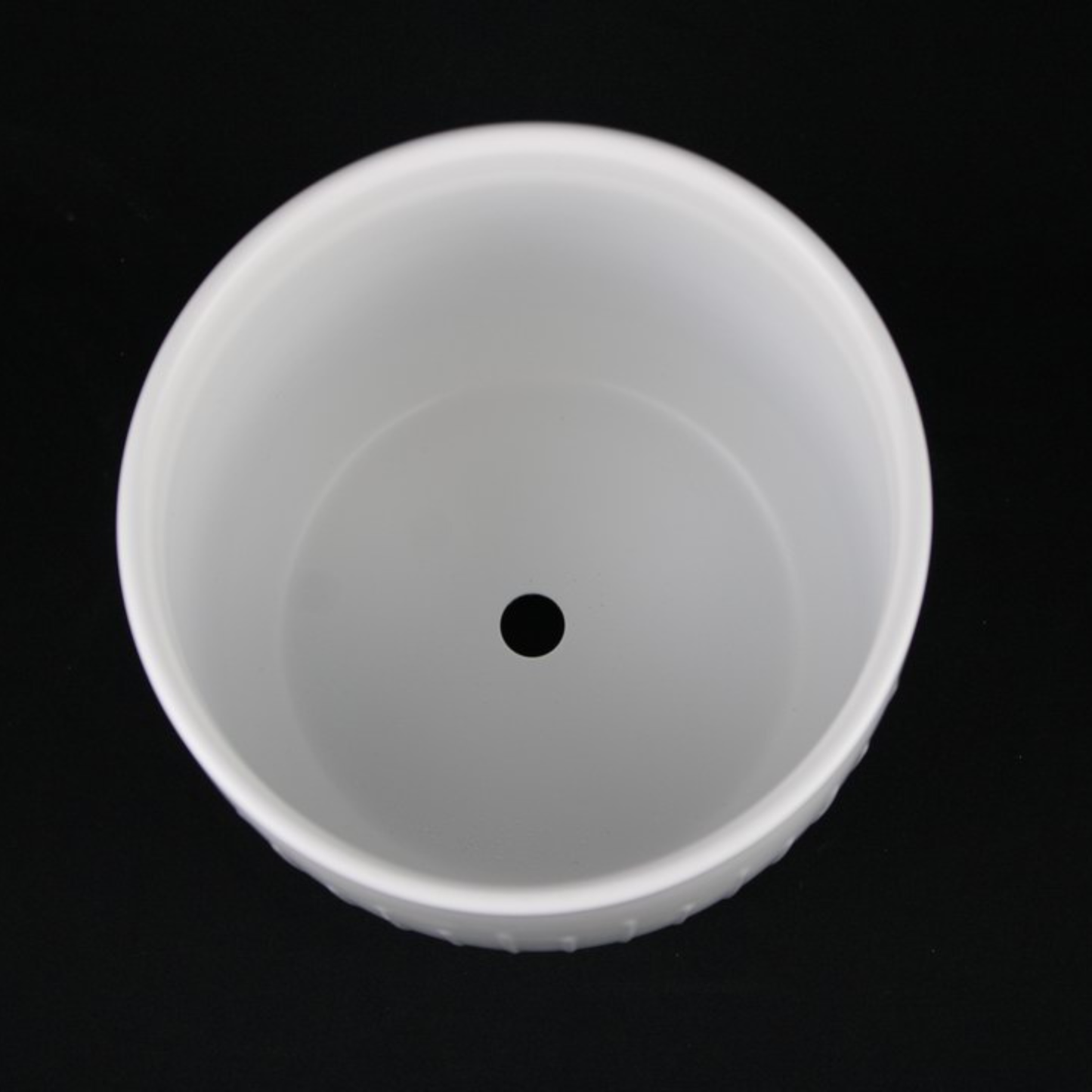 3-Piece White Stoneware Planter Pot Set with Vertical Groove Texture