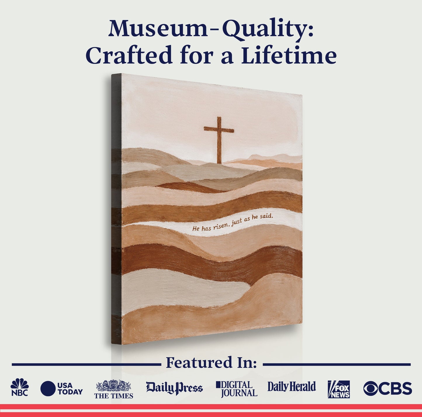 He Has Risen Just As He Said Faith Sign