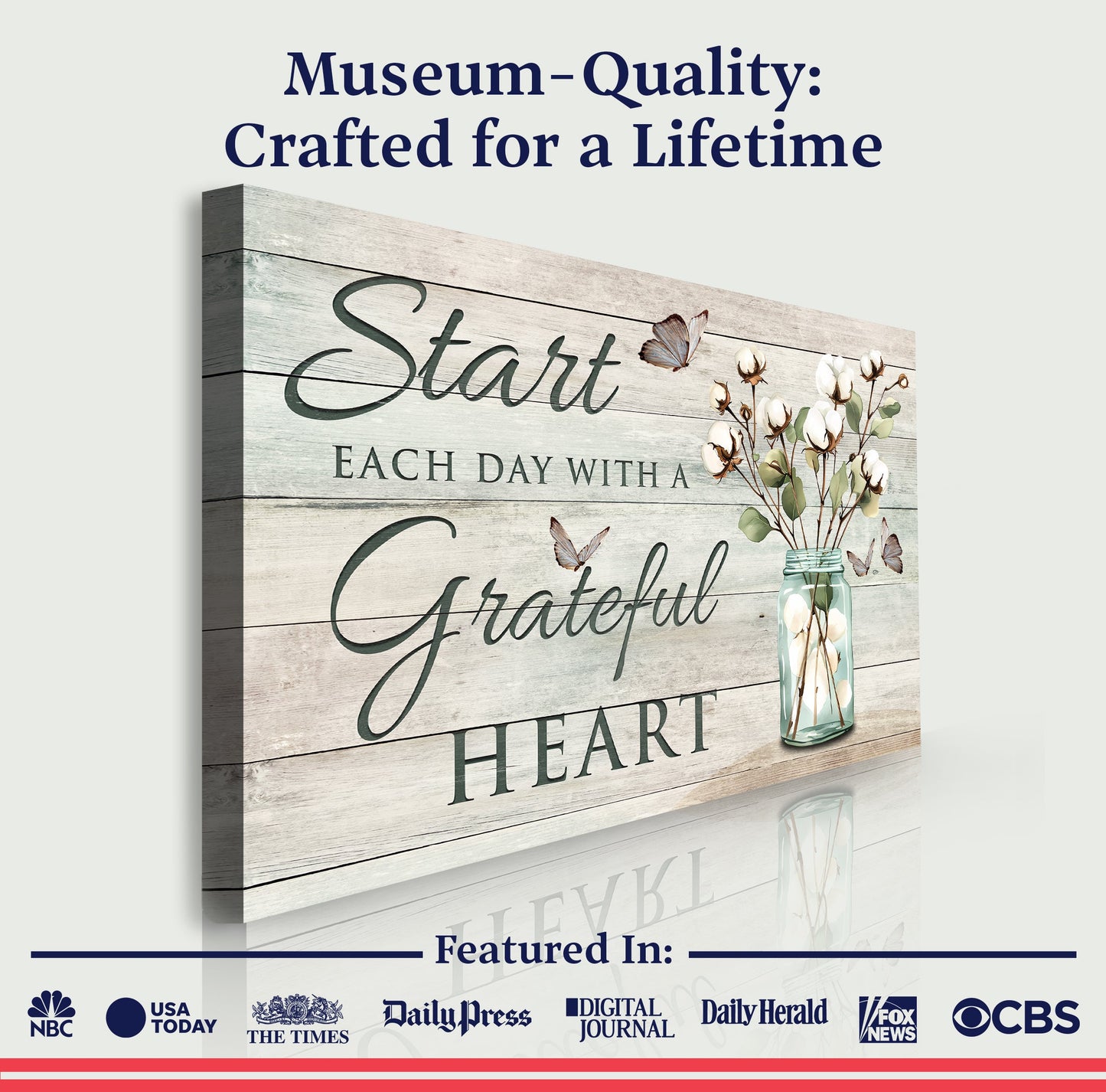 Start Each Day With A Grateful Heart Faith Sign