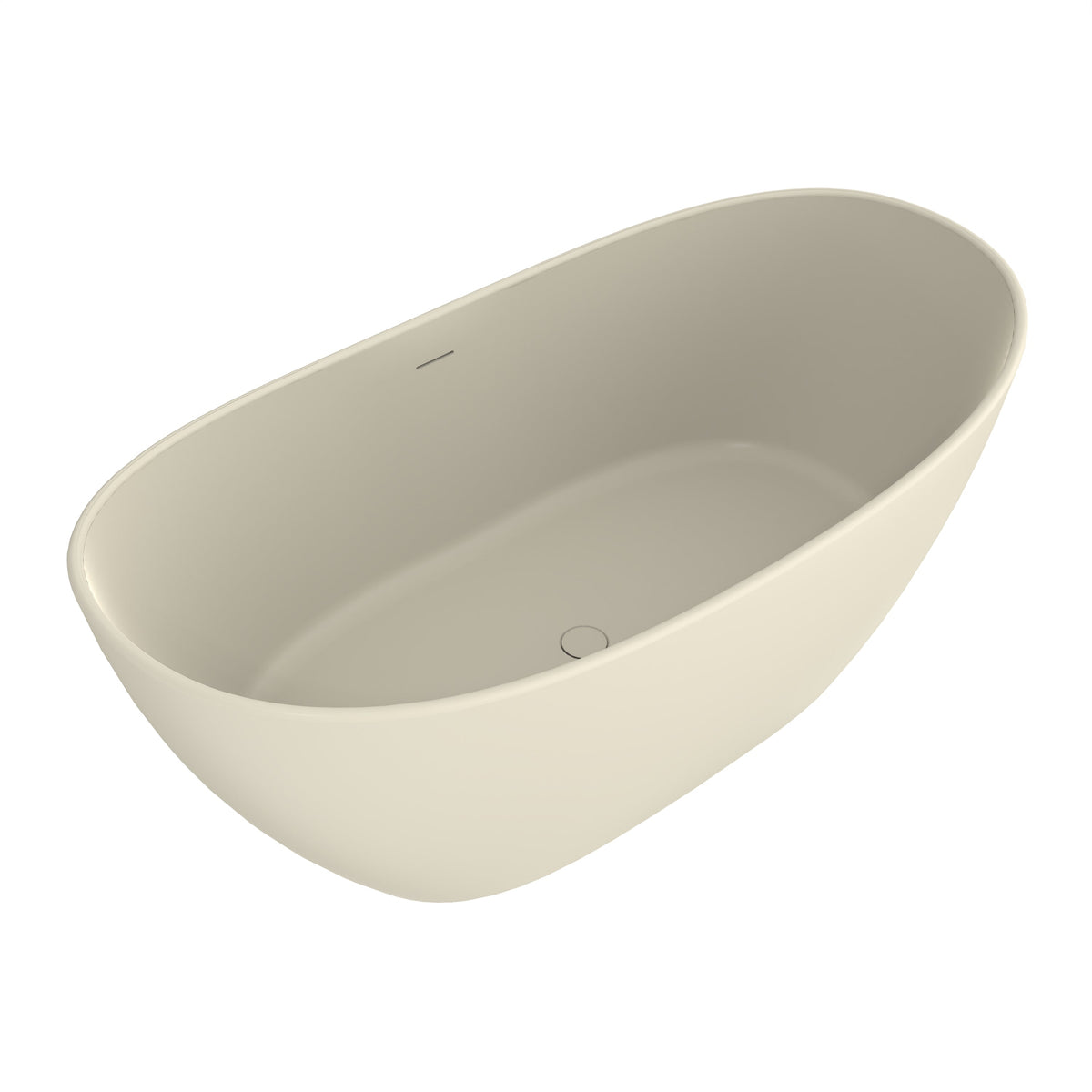 65 Inch Artificial Stone Solid Surface Freestanding Bathroom Bathtub
