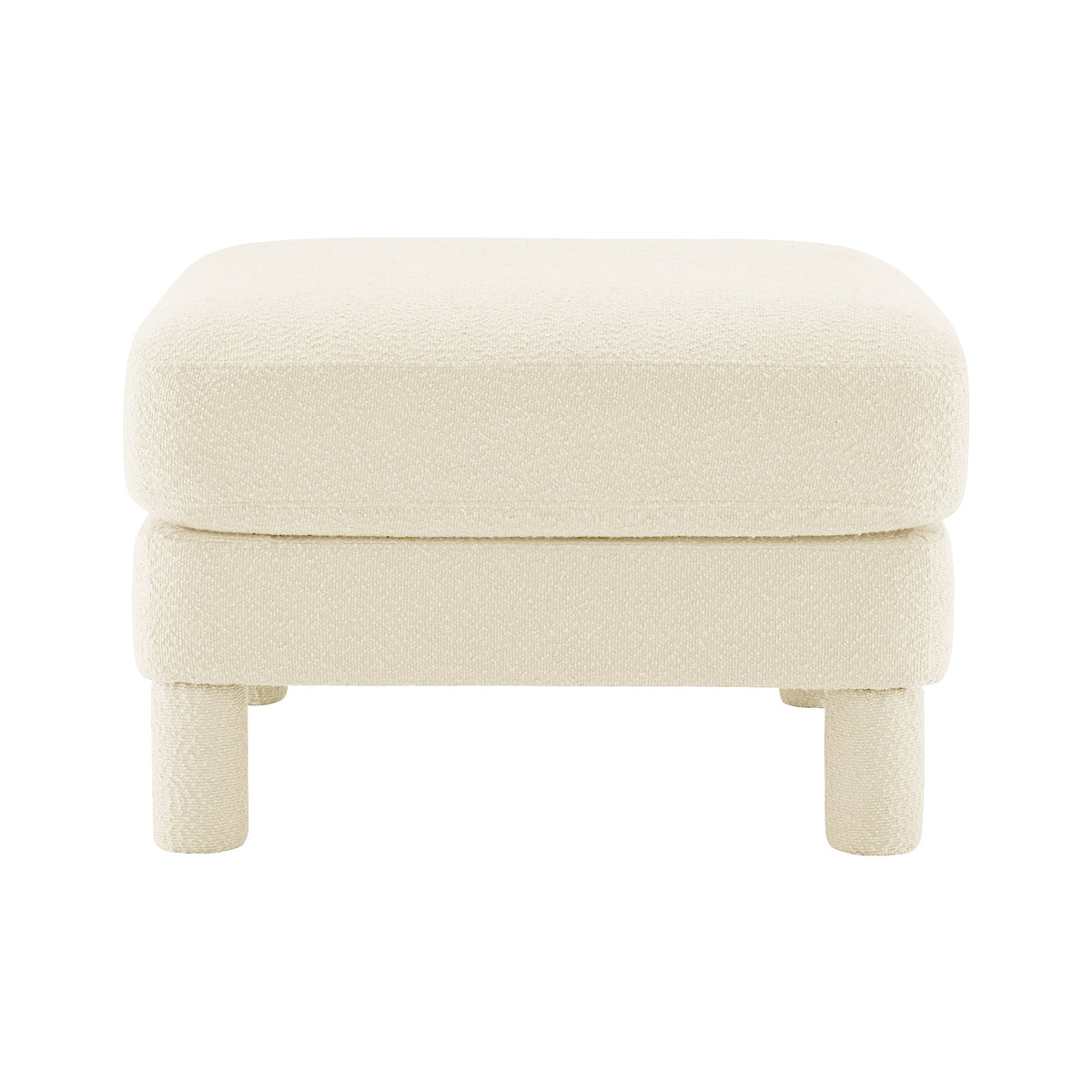 Premium Polyester Beige Ottoman