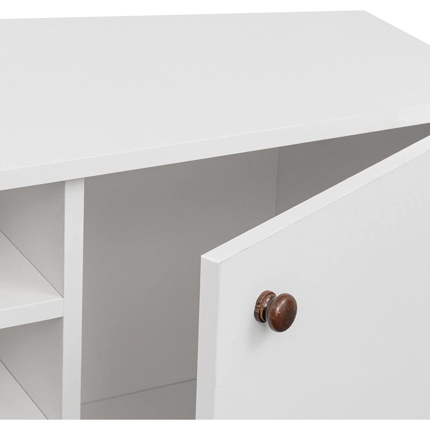Farmhouse TV Stand for 65 Inch TVs With Storage Cabinet