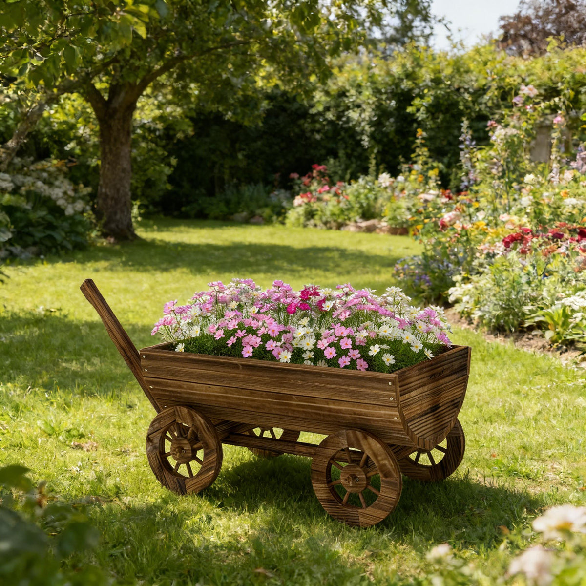 Small Wheelbarrow Wagon Flower Cart