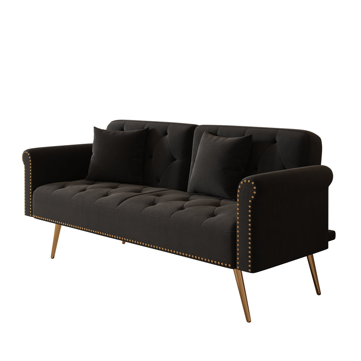 Velvet Sofa Bed - 69.7 Inches