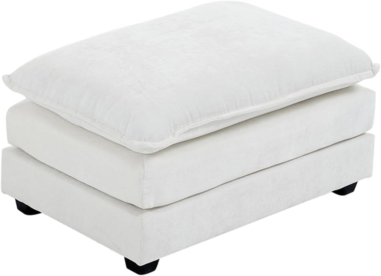 36.6 Inch Cream Ottoman Living Room Furniture Luxurious