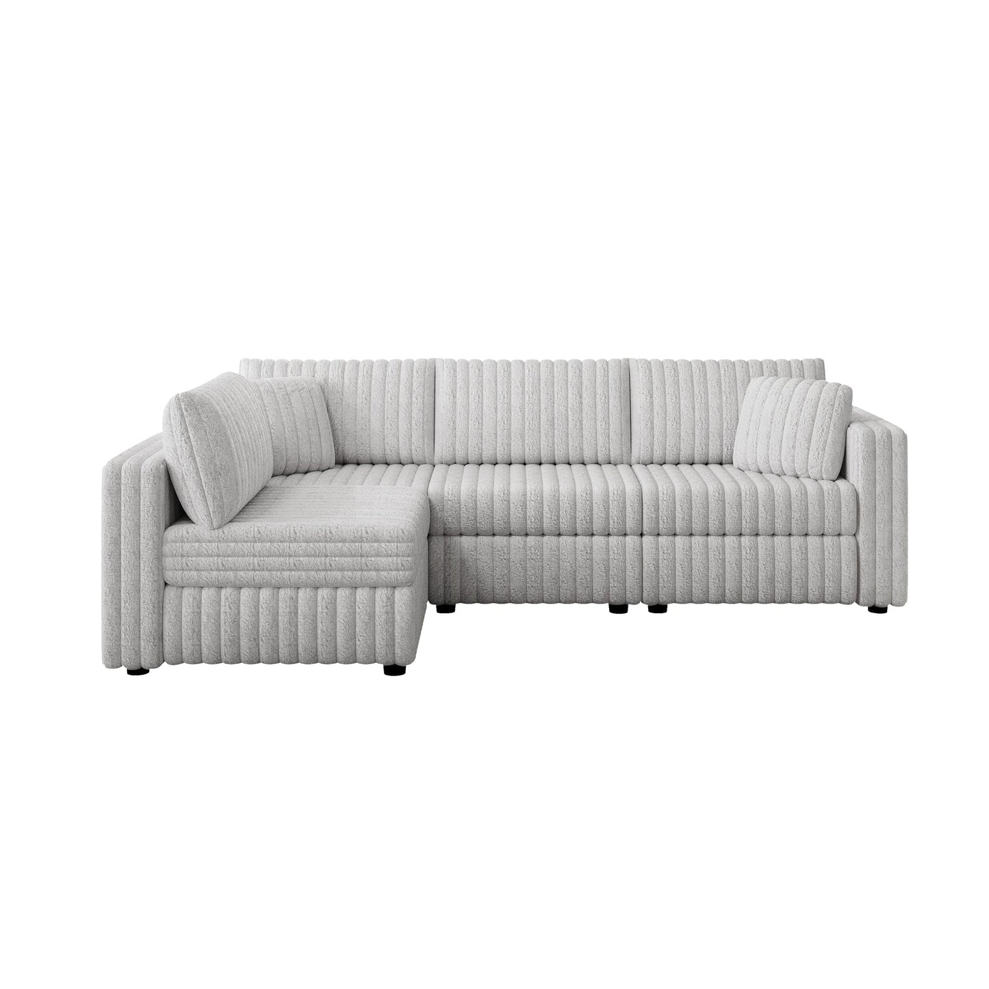 106.3" Soft L-Shaped 4-Person Sofa