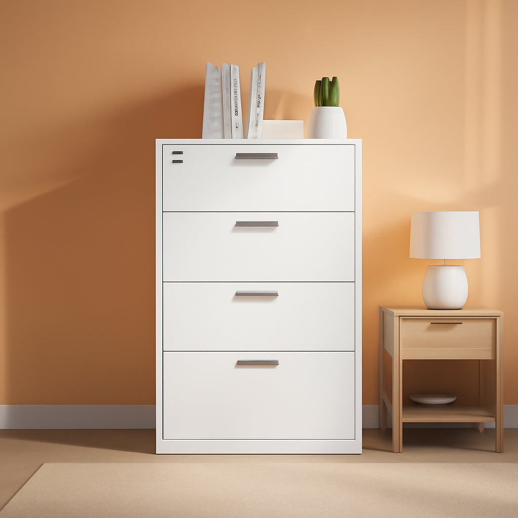 Lockable 4 Drawer Metal File Cabinet For Home Office