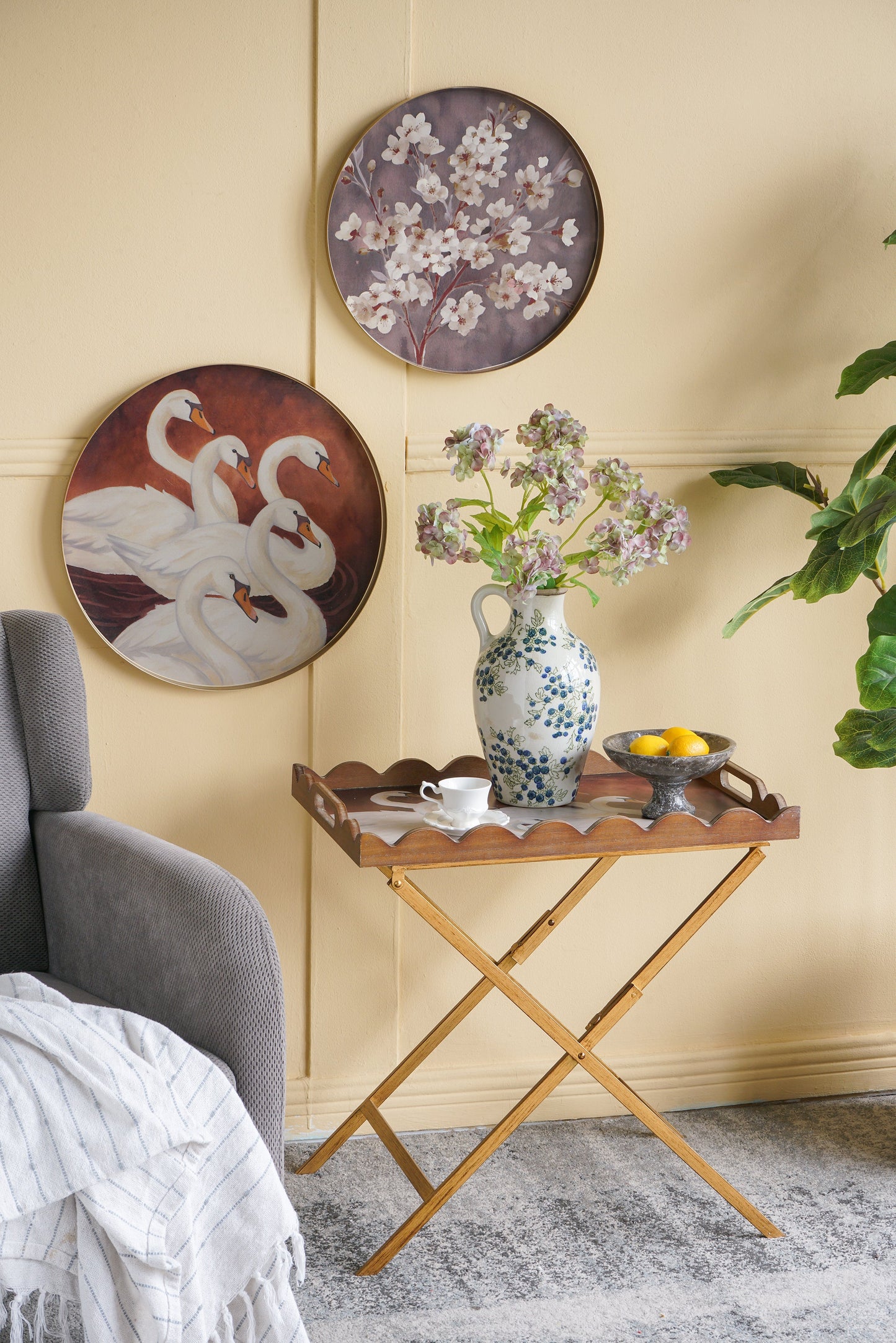 Vintage European Pottery-Inspired Vase