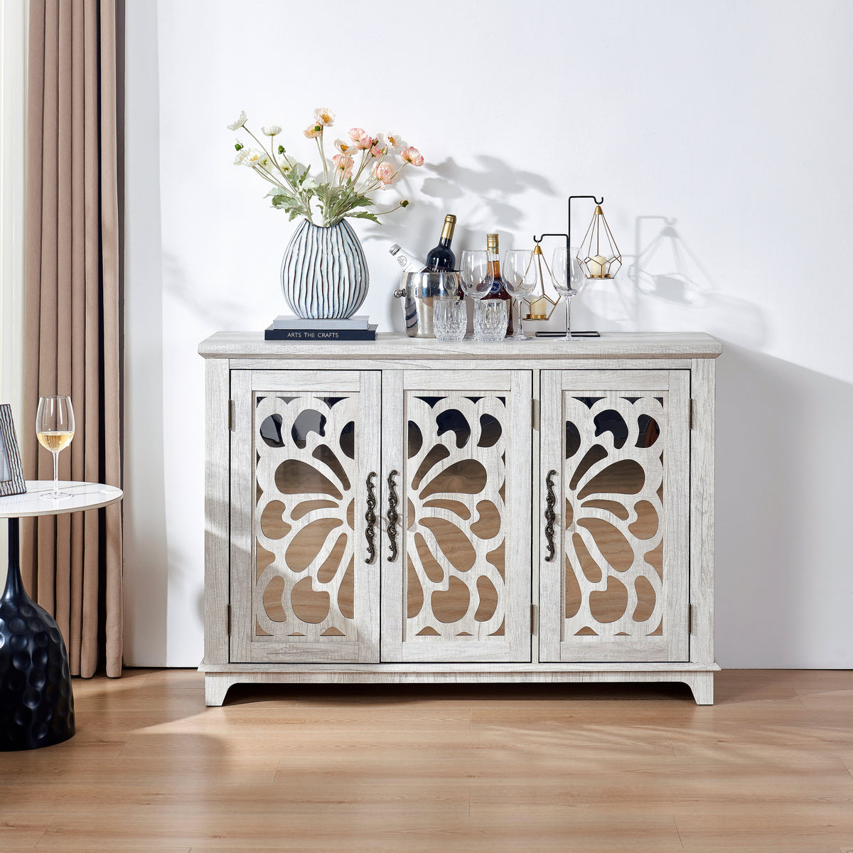 49.33" x 15.55" Spacious Size Countertop Sideboard
