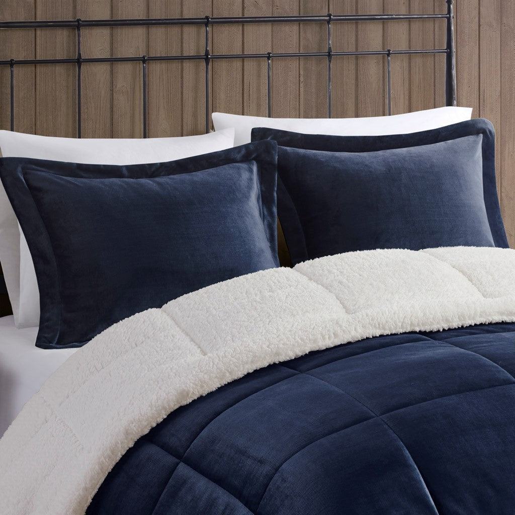 King Plush to Sherpa Down Alternative Comforter Set
