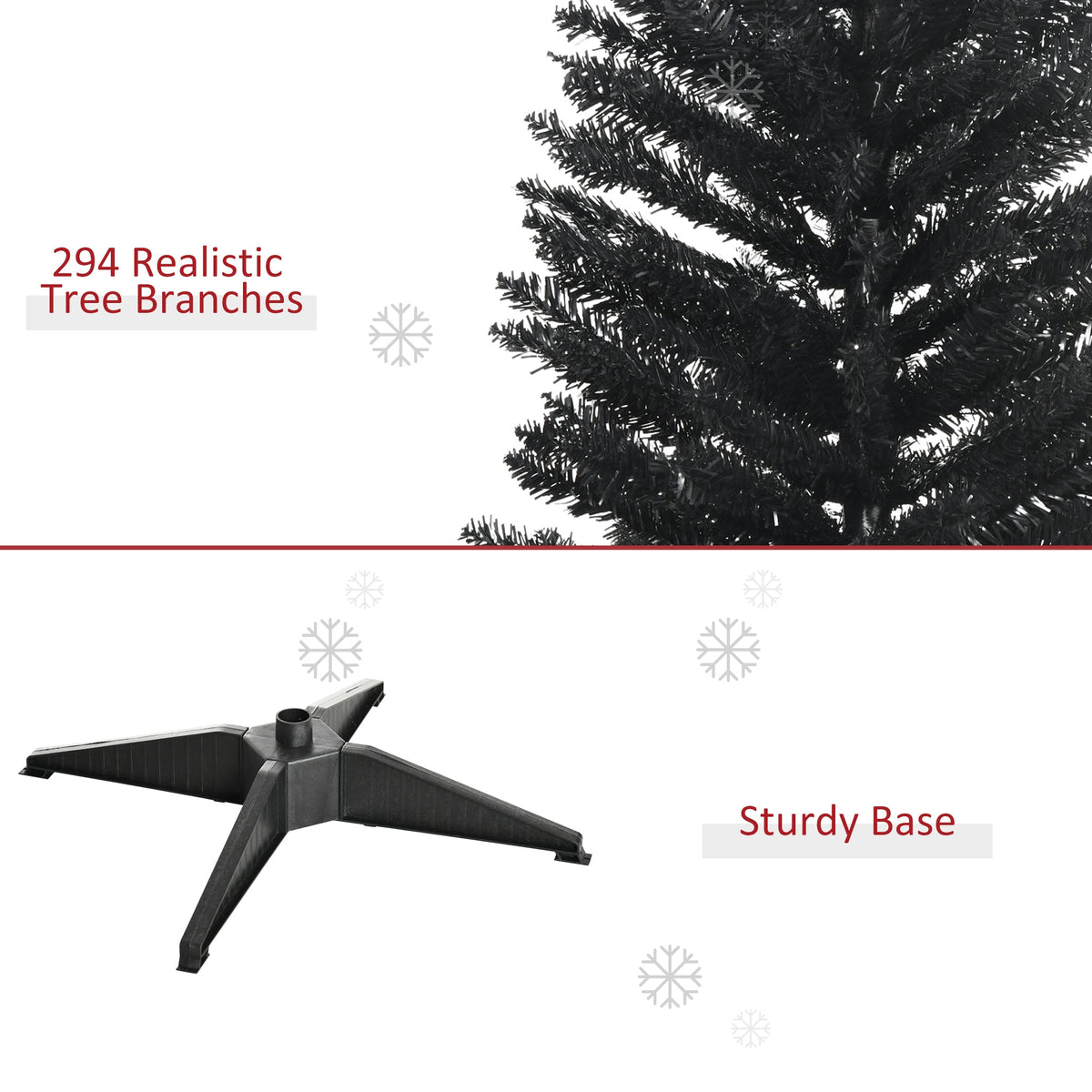 HOMCOM 5' Artificial Pencil Christmas Tree