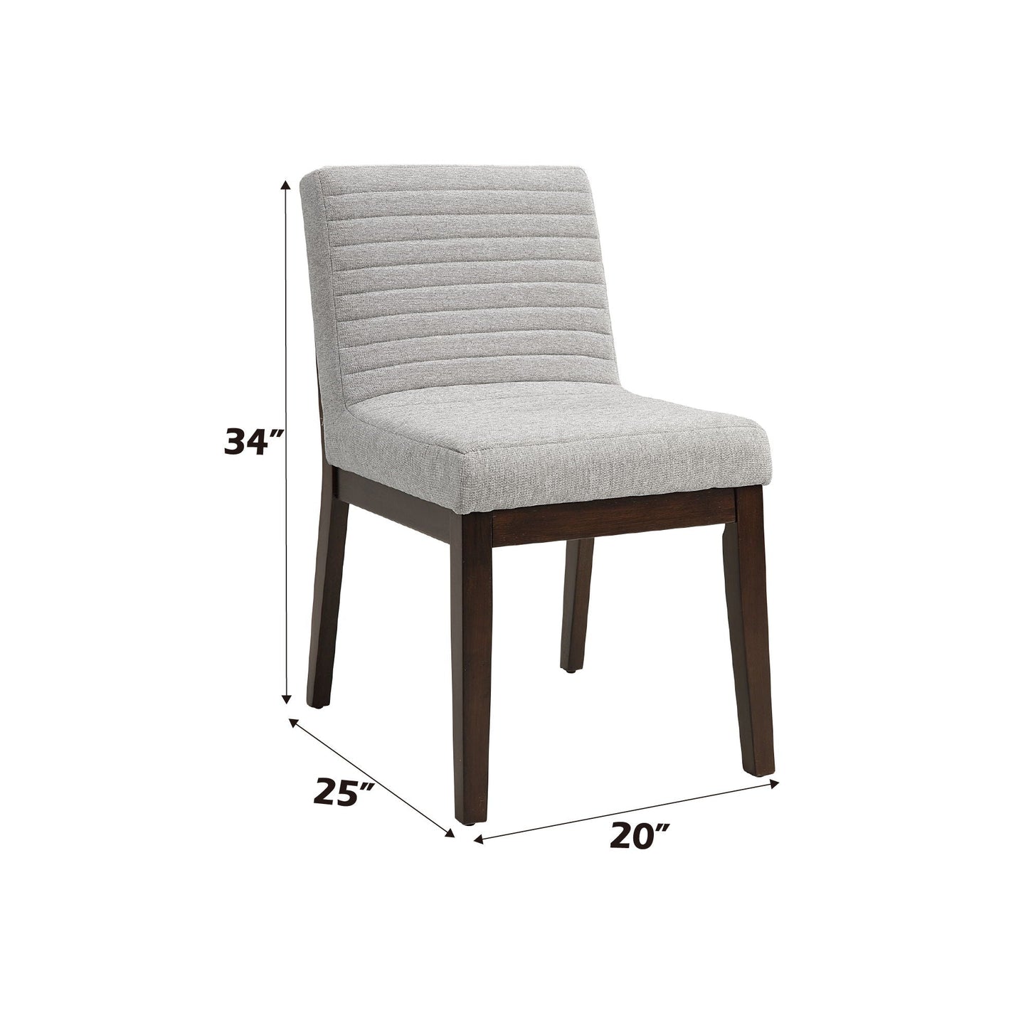 Edwyn Linen Side Chair (Set of 2) - Gray