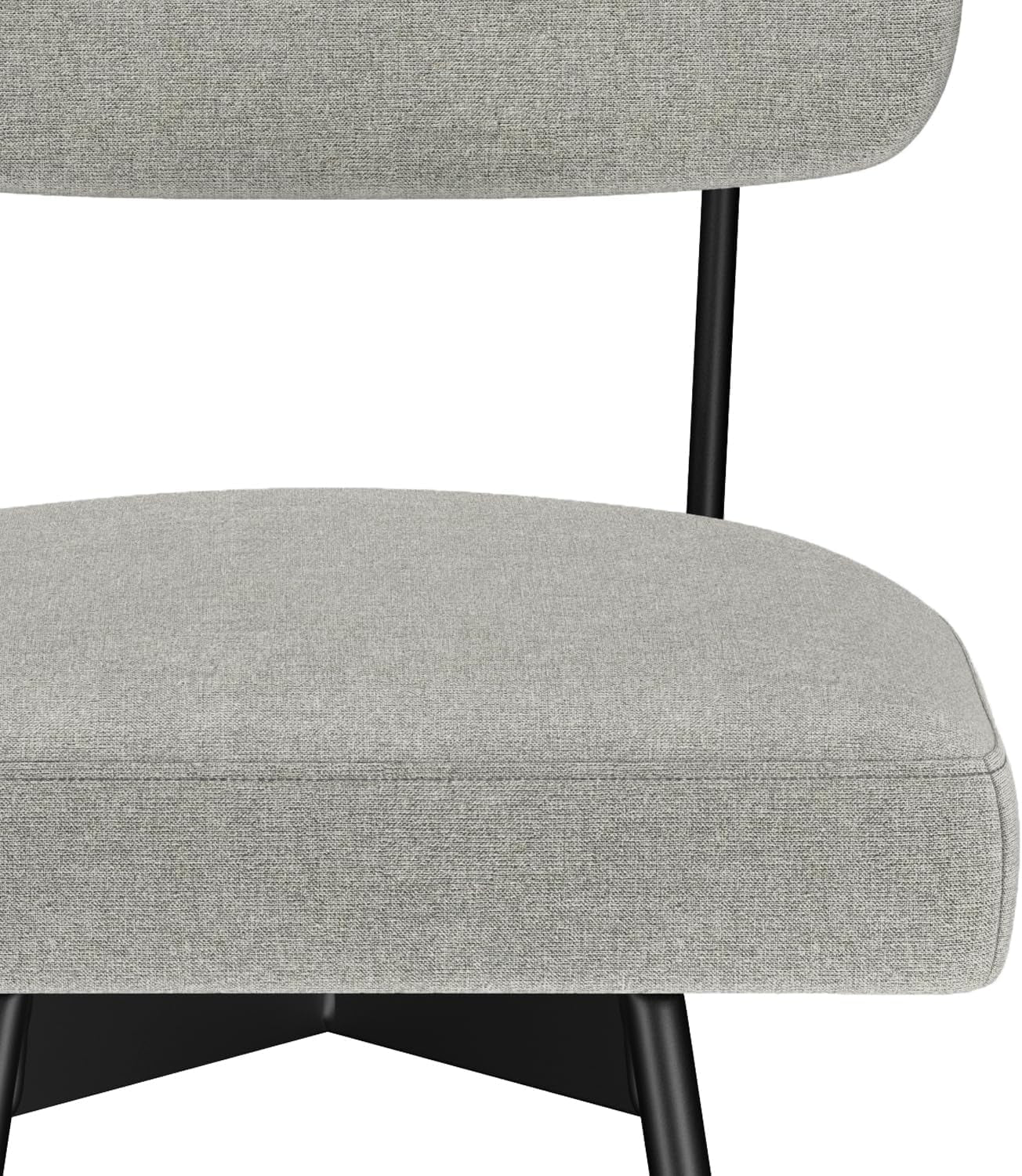 Giselle Swivel Bar Stools Set 2 29 Inch Upholstered Light Grey