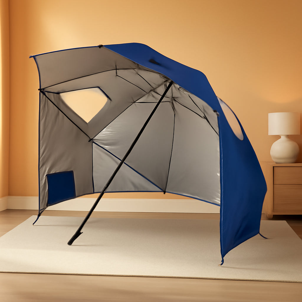9ft Heavy Duty Outdoor Umbrella With UPF 50 Privacy Panels