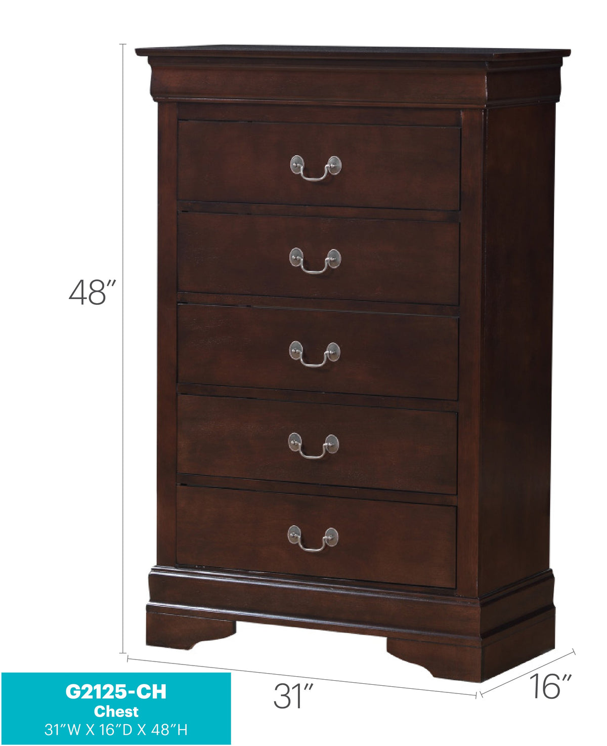 LouisPhillipe G2125-CH Chest - Cappuccino