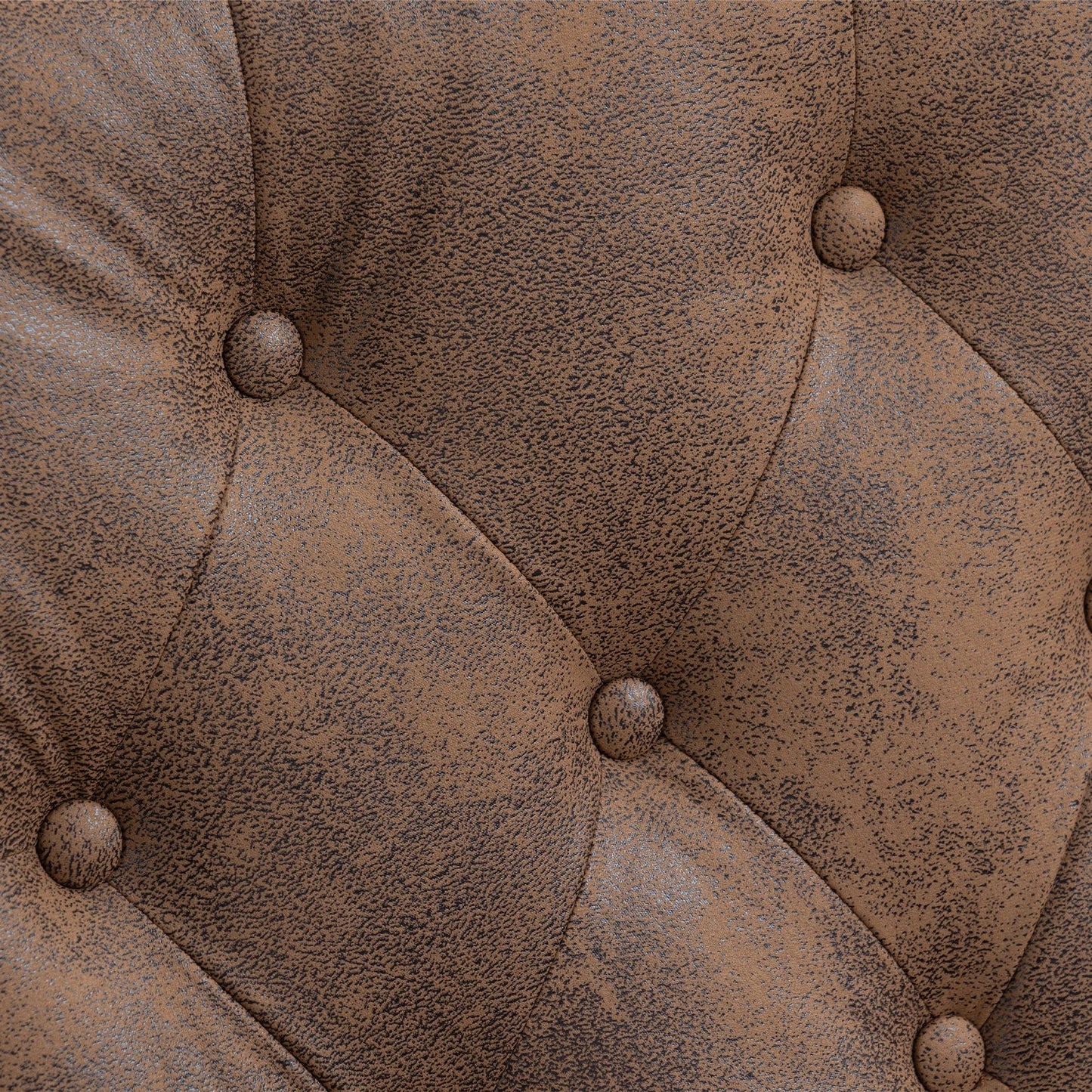 Modern Coffee Wood Frame Armchair with Microsuede Upholstery