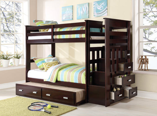 Allentown Twin Bunk Bed with Trundle and Storage