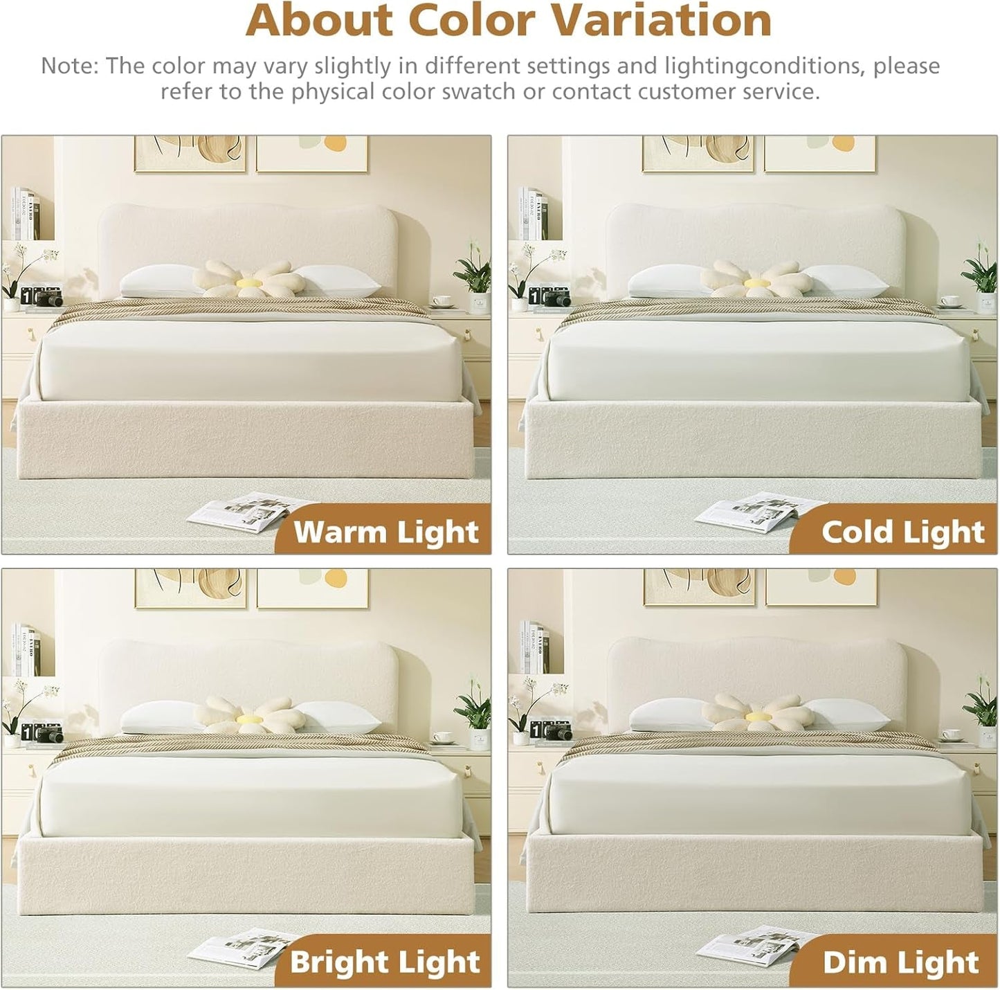 Queen Size Lift Up Storage Bed Curved Headboard Upholstered