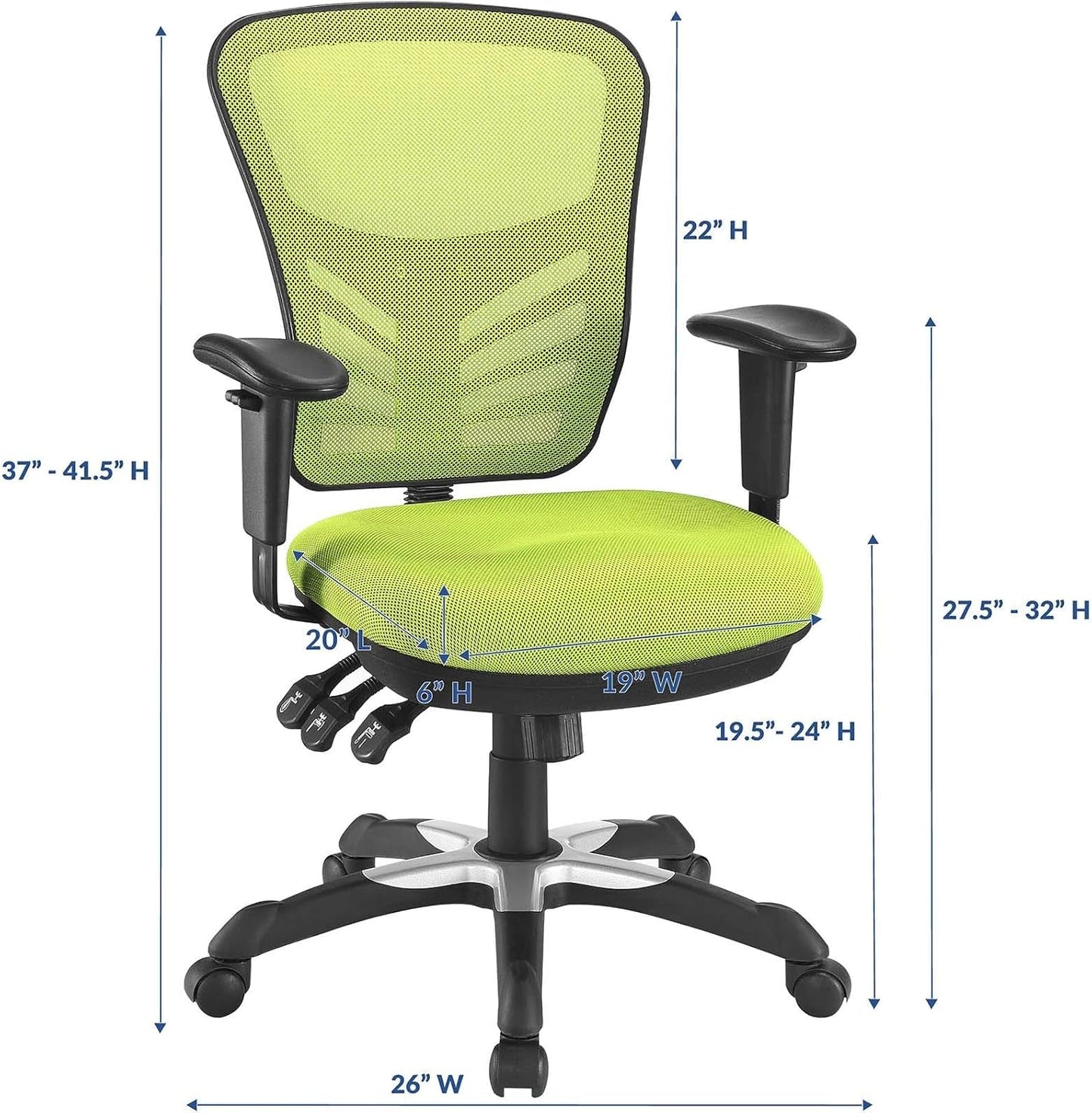 Articulate Ergonomic Green Mesh Office Chair For Long Hours