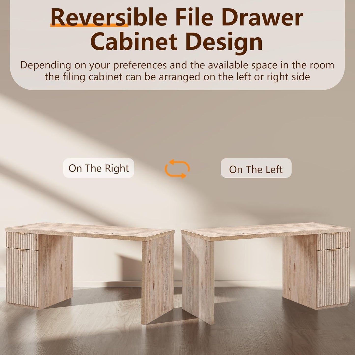 60 Inch Handcrafted Executive Desk With Generous Storage