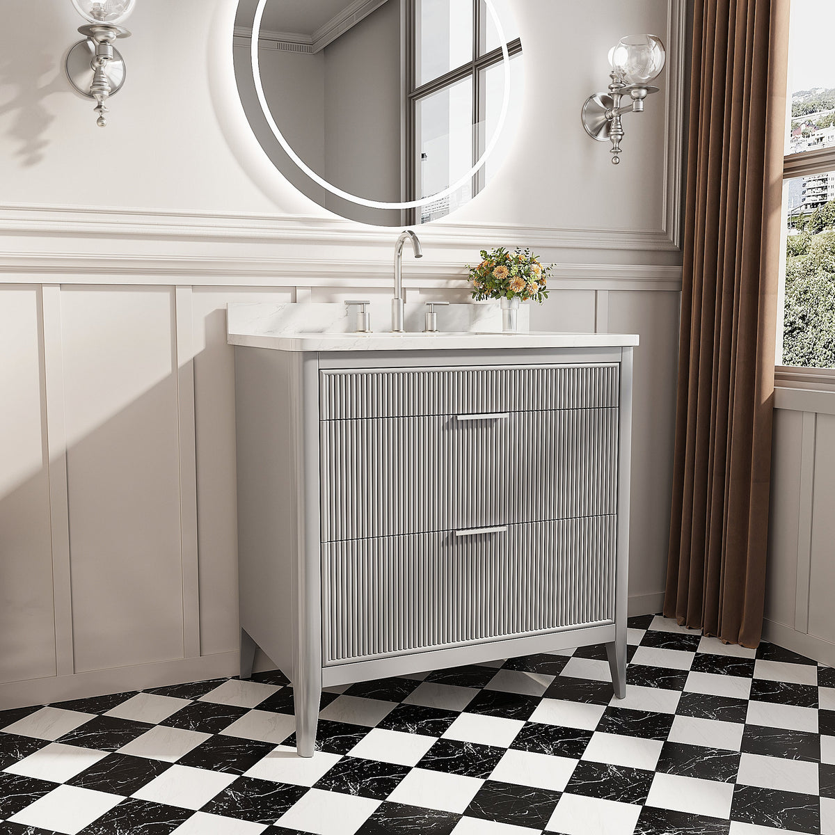 Fully Assembled 36" Bathroom Vanity