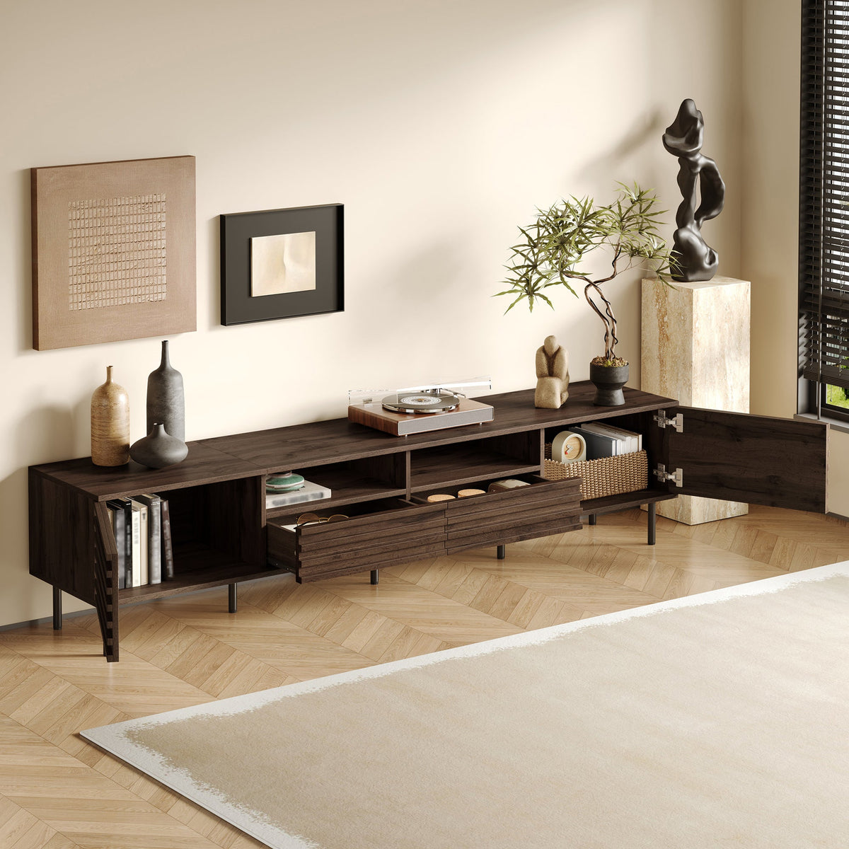 78 Inch Modern TV Stand for TVs Up to 85 Inches