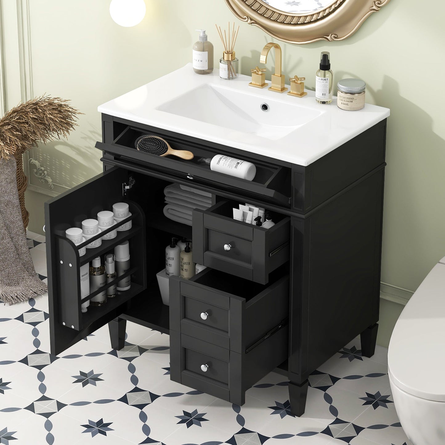 30'' Bathroom Vanity with Top Sink