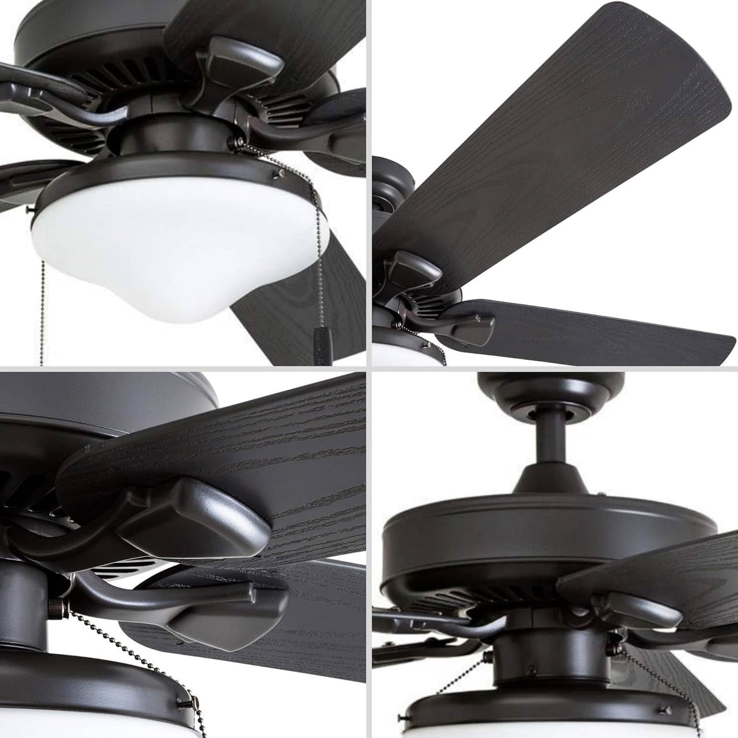 Belmar 52 Inch Bronze Damp Rated Ceiling Fan LED Light