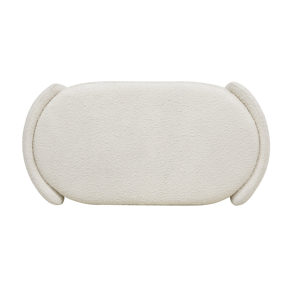Fuji 43" Upholstered Oval Storage Bench