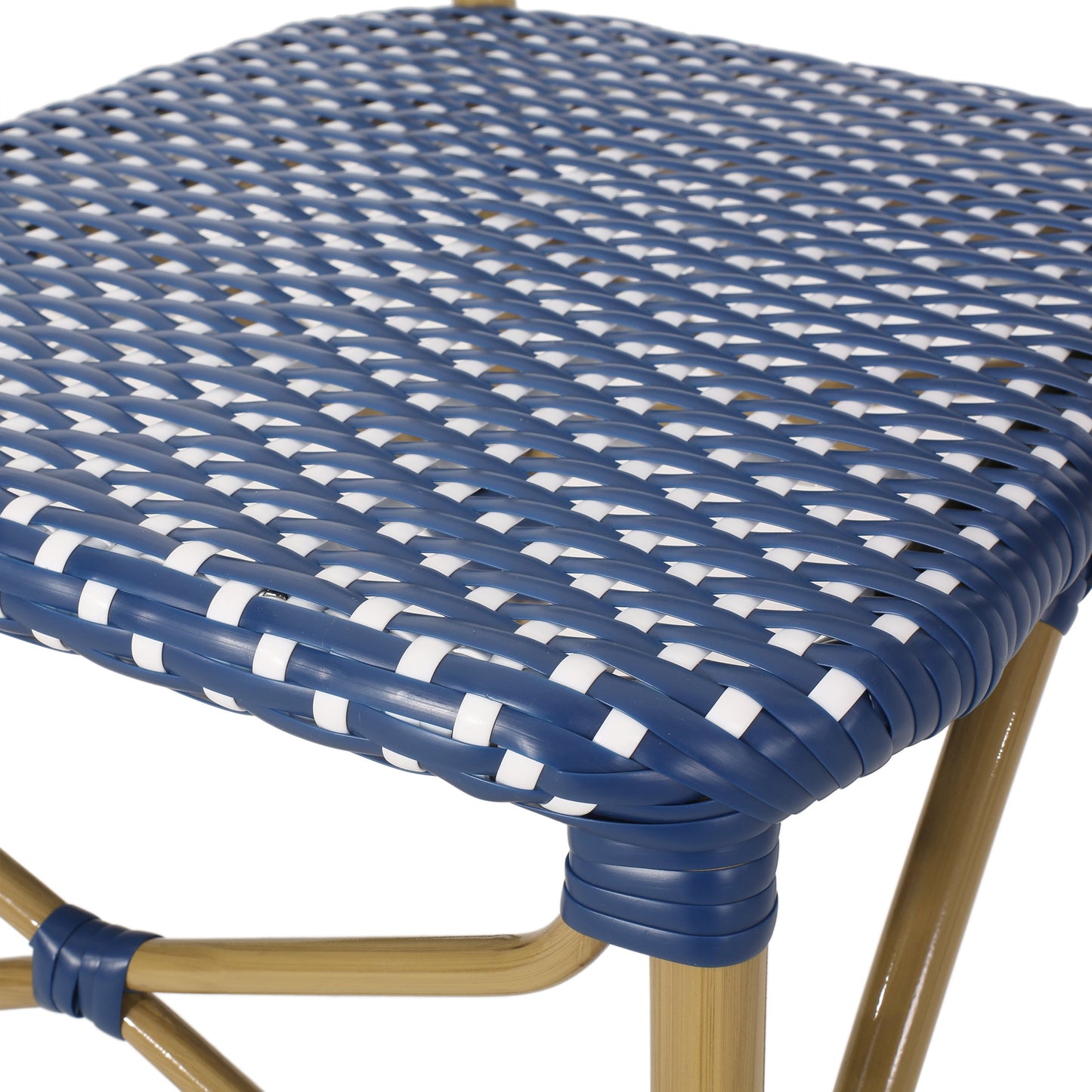 Outdoor PE Rattan and Aluminum 3 Piece French Bistro Set