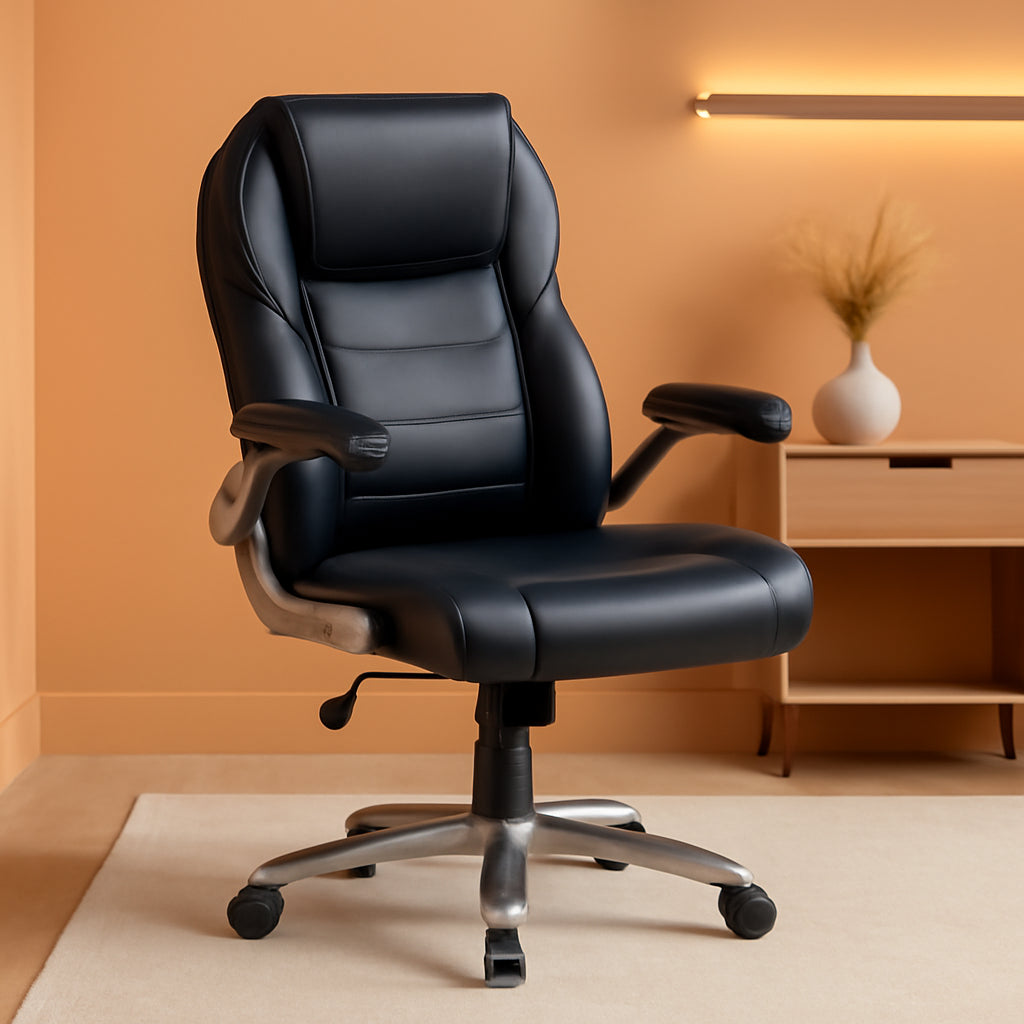 Ergonomic High Back Office Chair Black With Lumbar Support