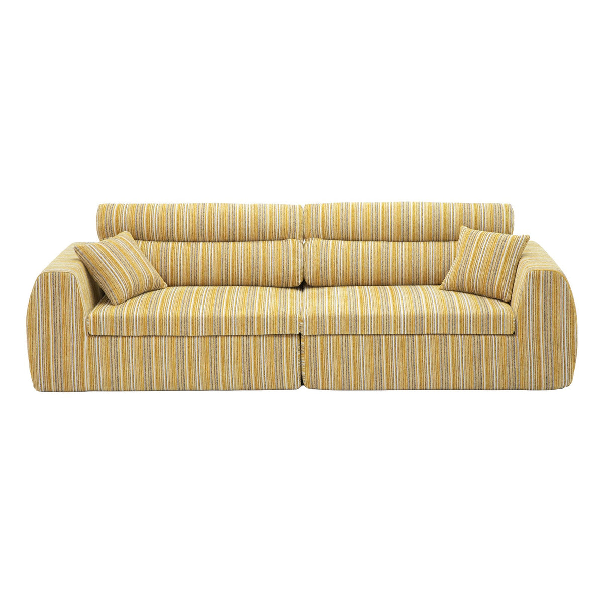Woven Chenille Striped Compression Sofa