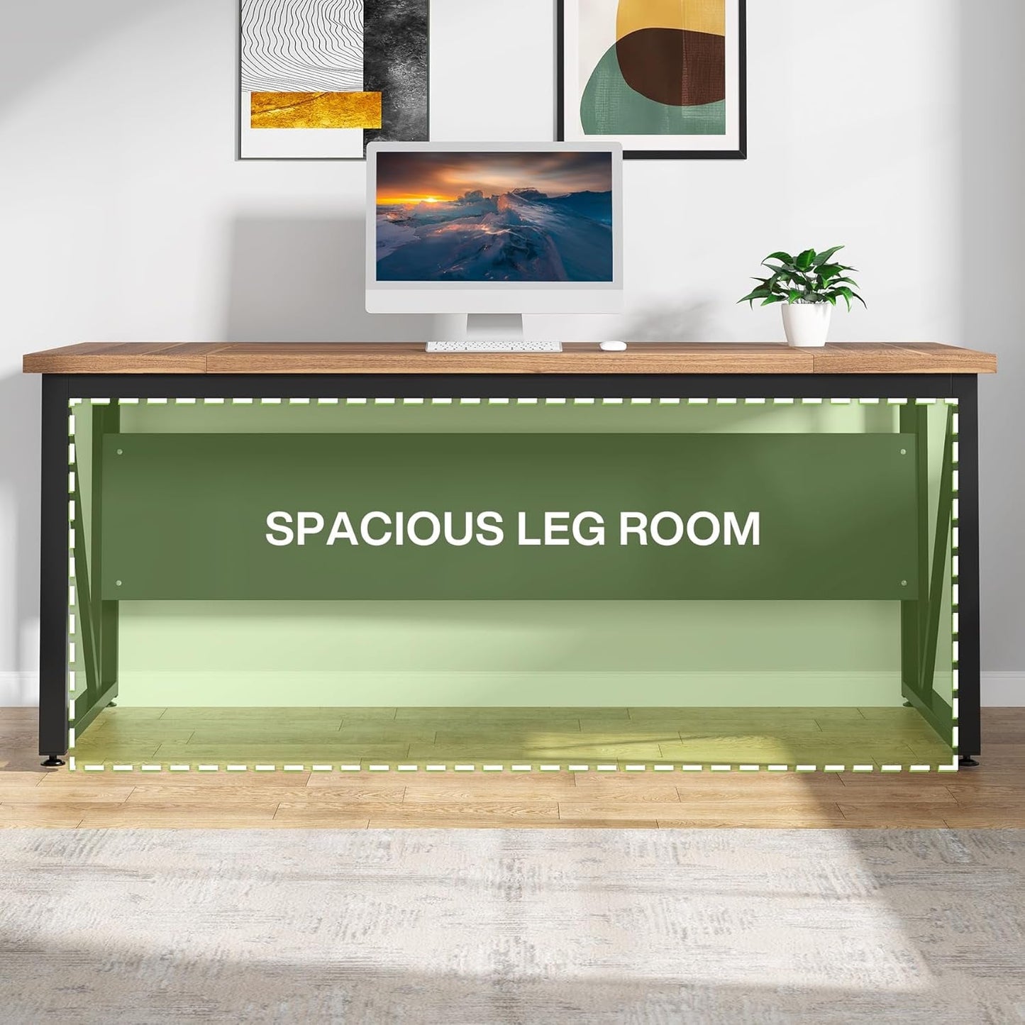 63 Inch L Shaped Desk With 47 Inch File Cabinet Brown Black