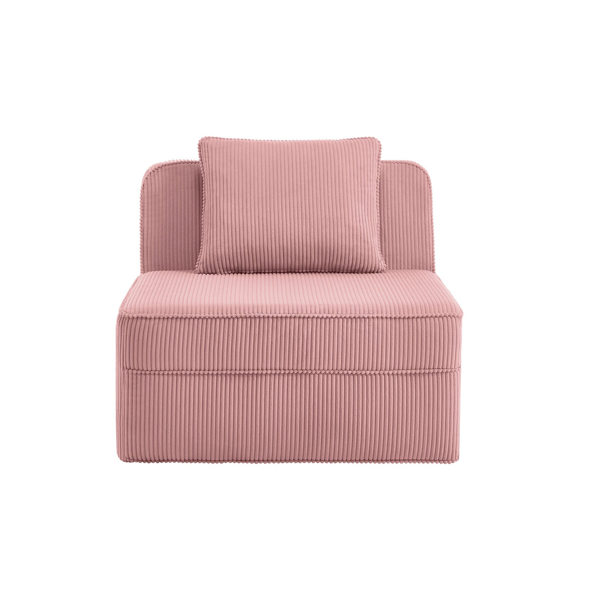 Armless Sofa with Pillow Corduroy - Pink