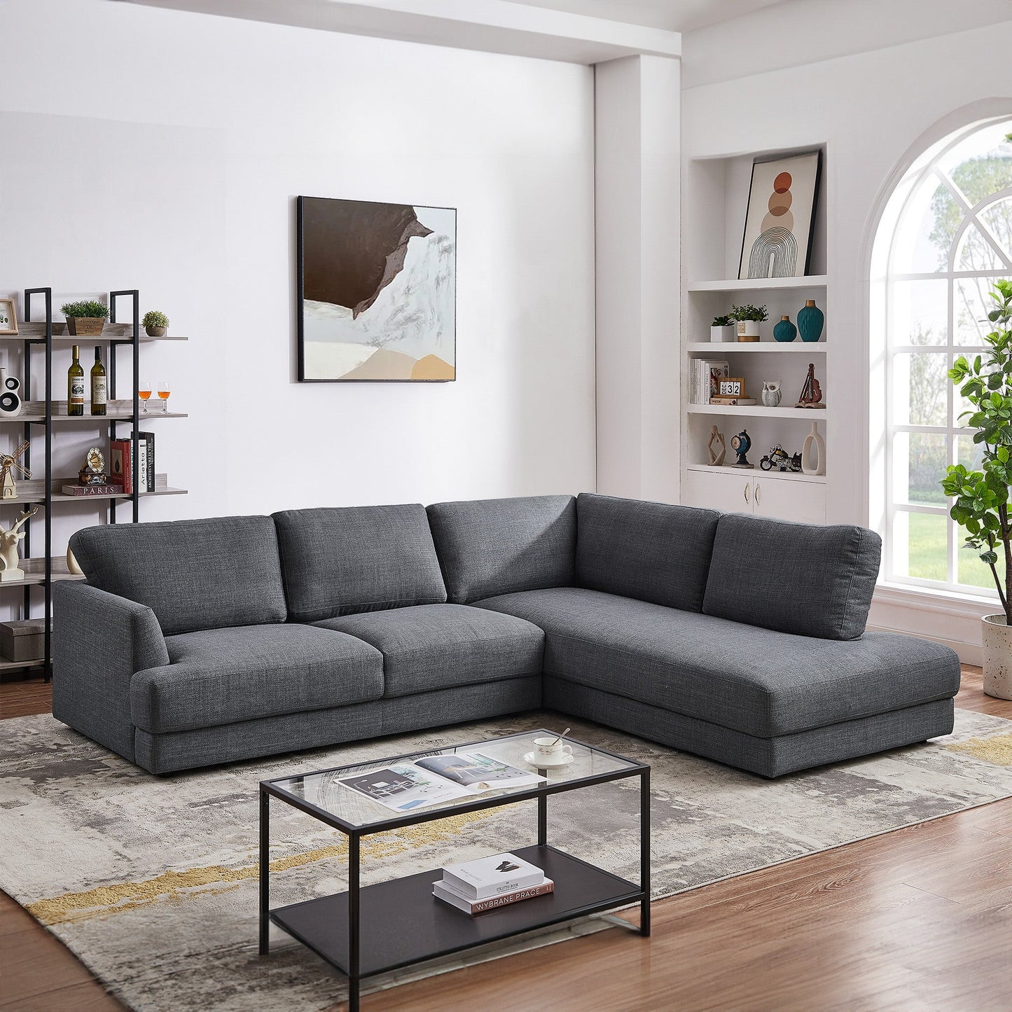 Glander Cozy Sectional Sofa Right Facing