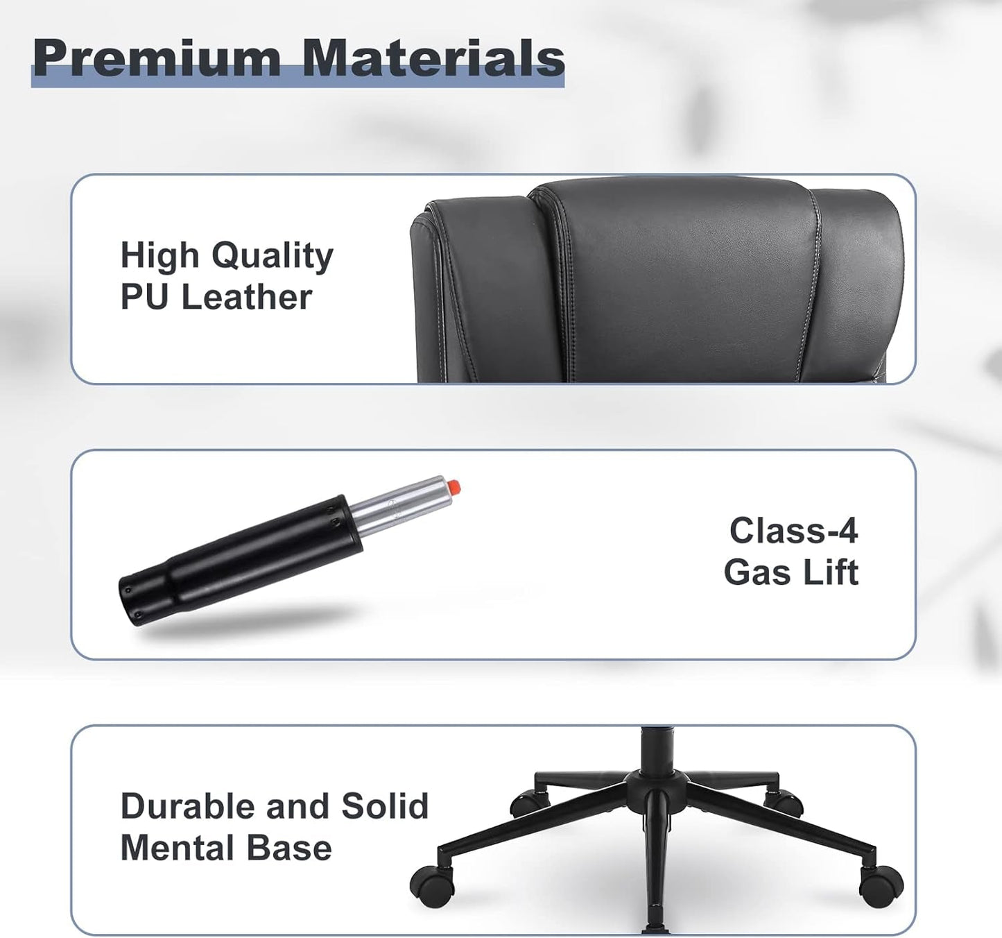 Black Ergonomic Office Chair With Adjustable Lumbar Support