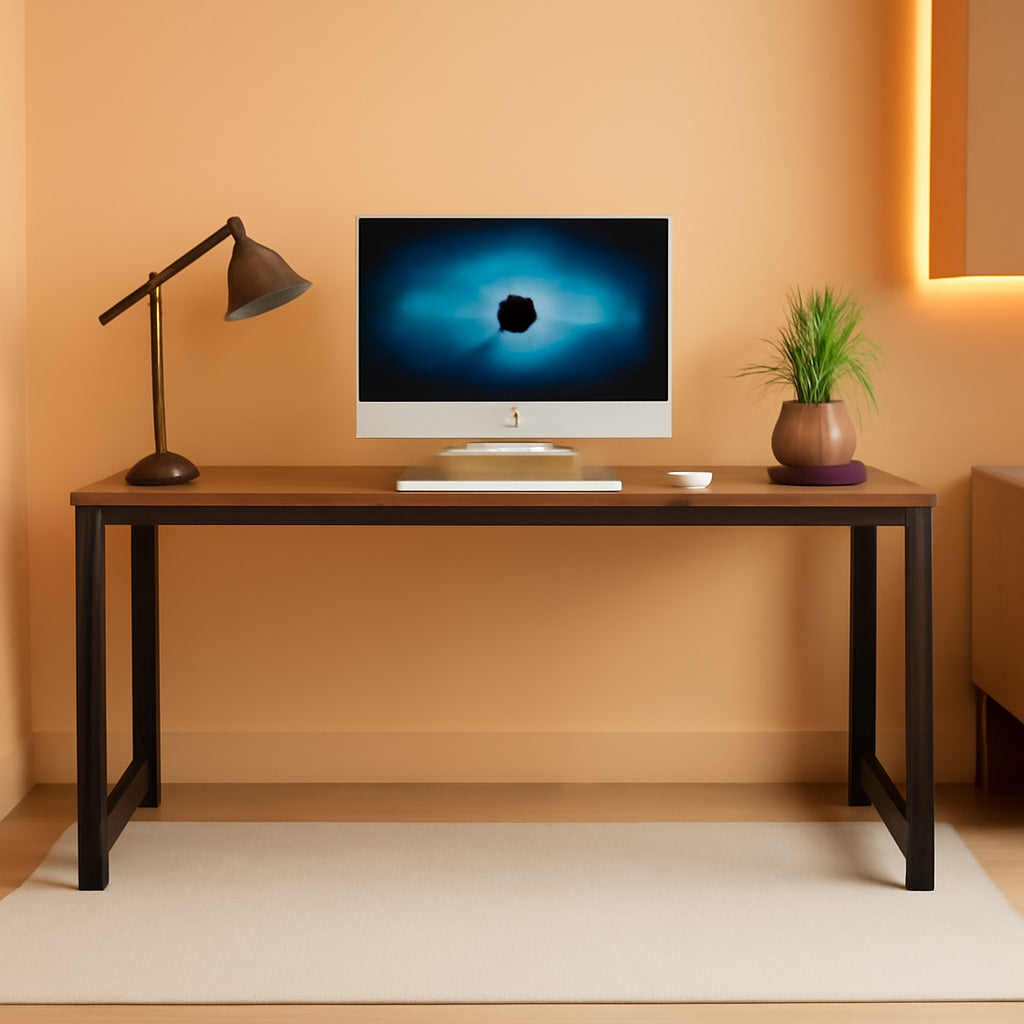 63 Inch Rustic Brown Computer Desk For Home Office