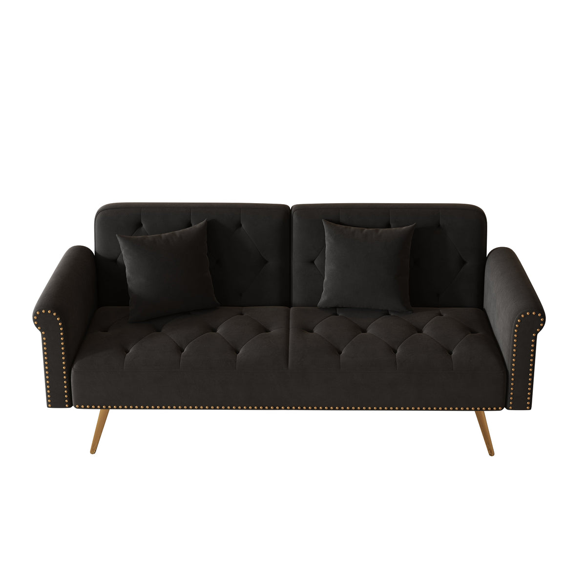 Velvet Sofa Bed - 69.7 Inches
