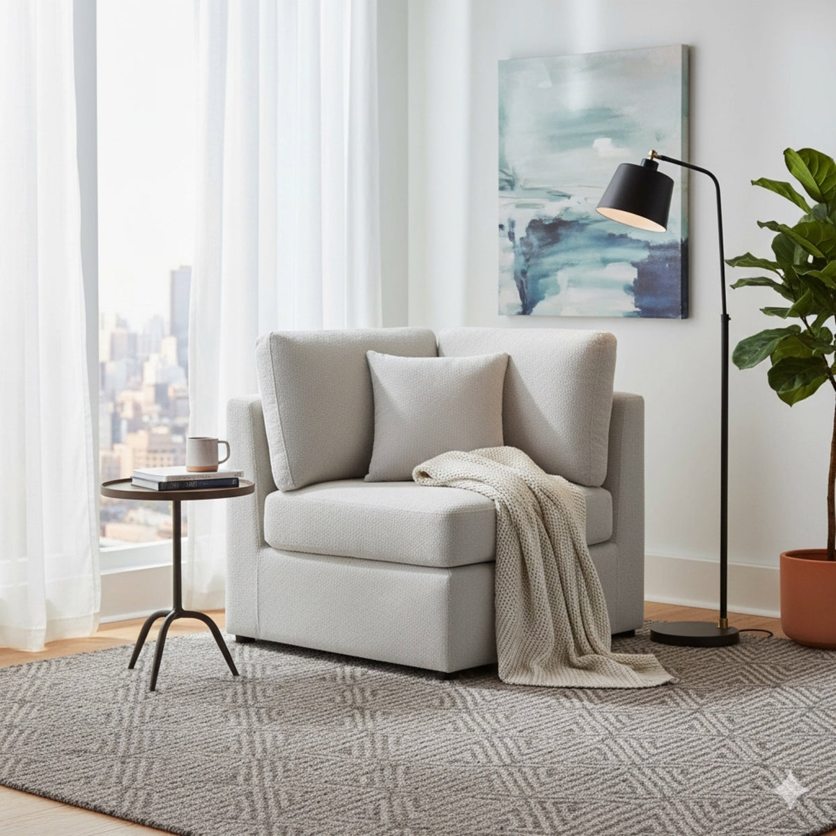 Chauncy Corner Wedge Chair