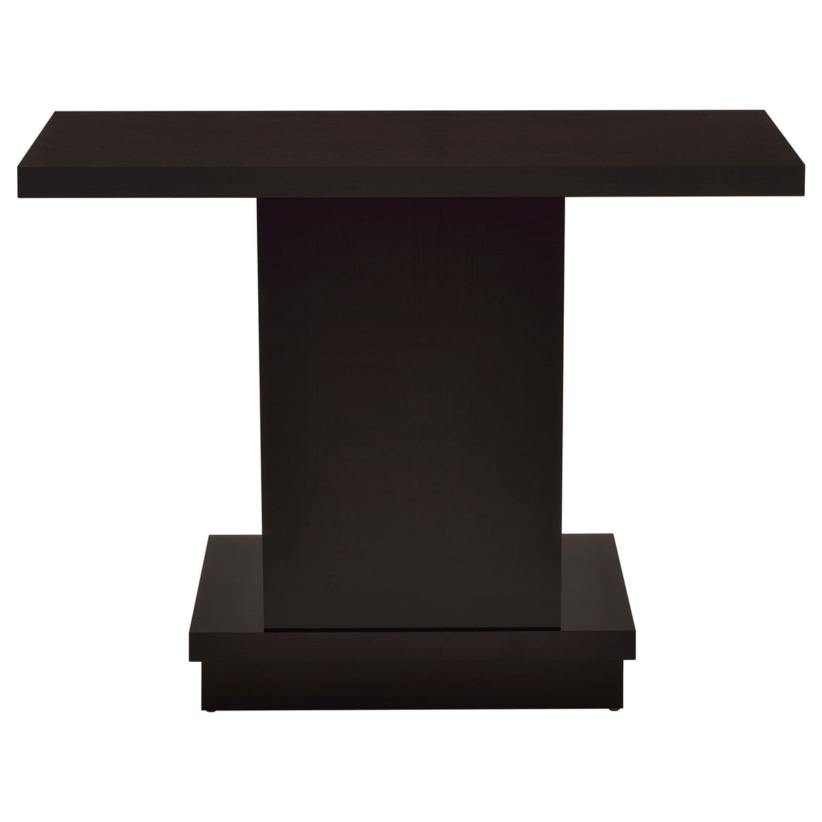 Fiona Cappuccino Engineered Wood Pedestal Console Table