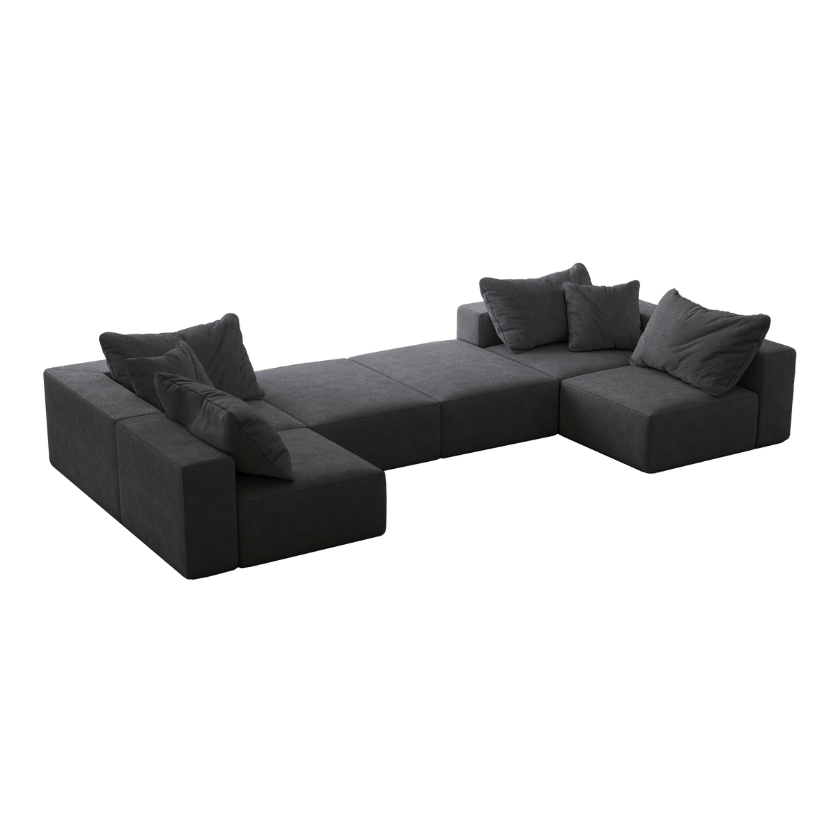 Oversized Sponge Cloud Sofa - Modern Upholstered Sectional Couch