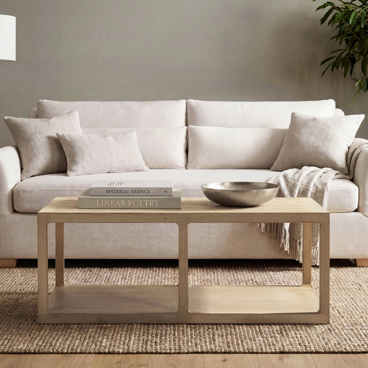 Ellis 48" Reclaimed Wood Open Frame Coffee Table
