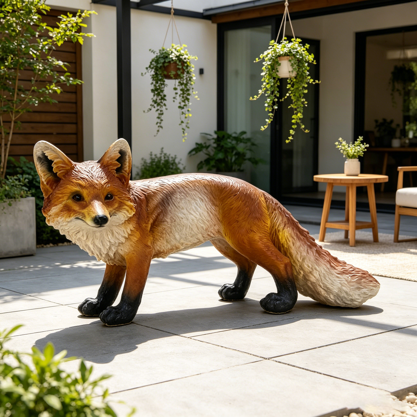 19.69" Long Realistic Fox Statue
