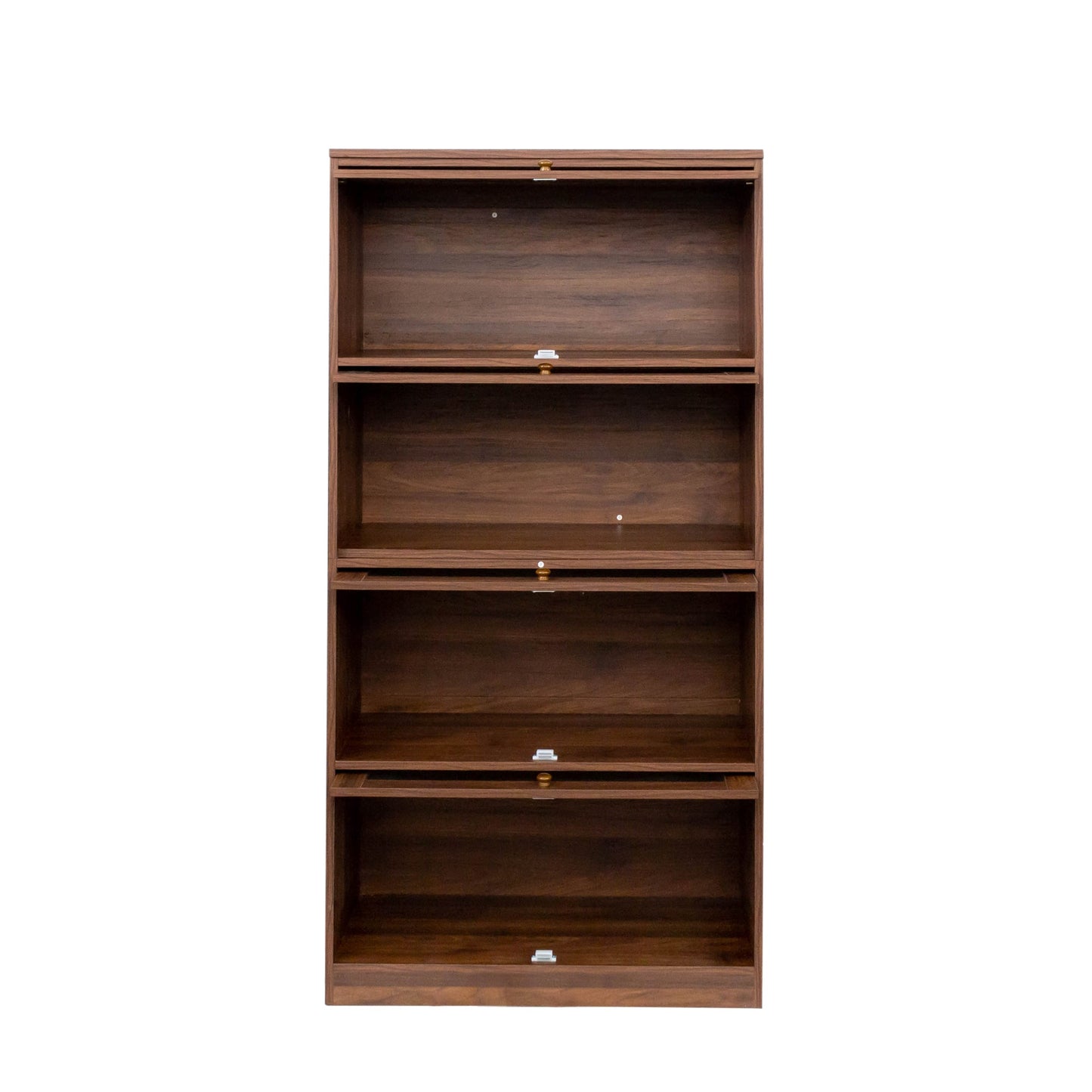 Bookcase Contemporary Closed Back Glass Doors Office Storage Cabinet Floor-to-Ceiling Low Cabinet Bookcase Against Wall Dustproof Bookshelf